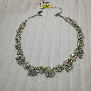 INC International Concepts Silver Tone Cluster Statement Necklace - New!